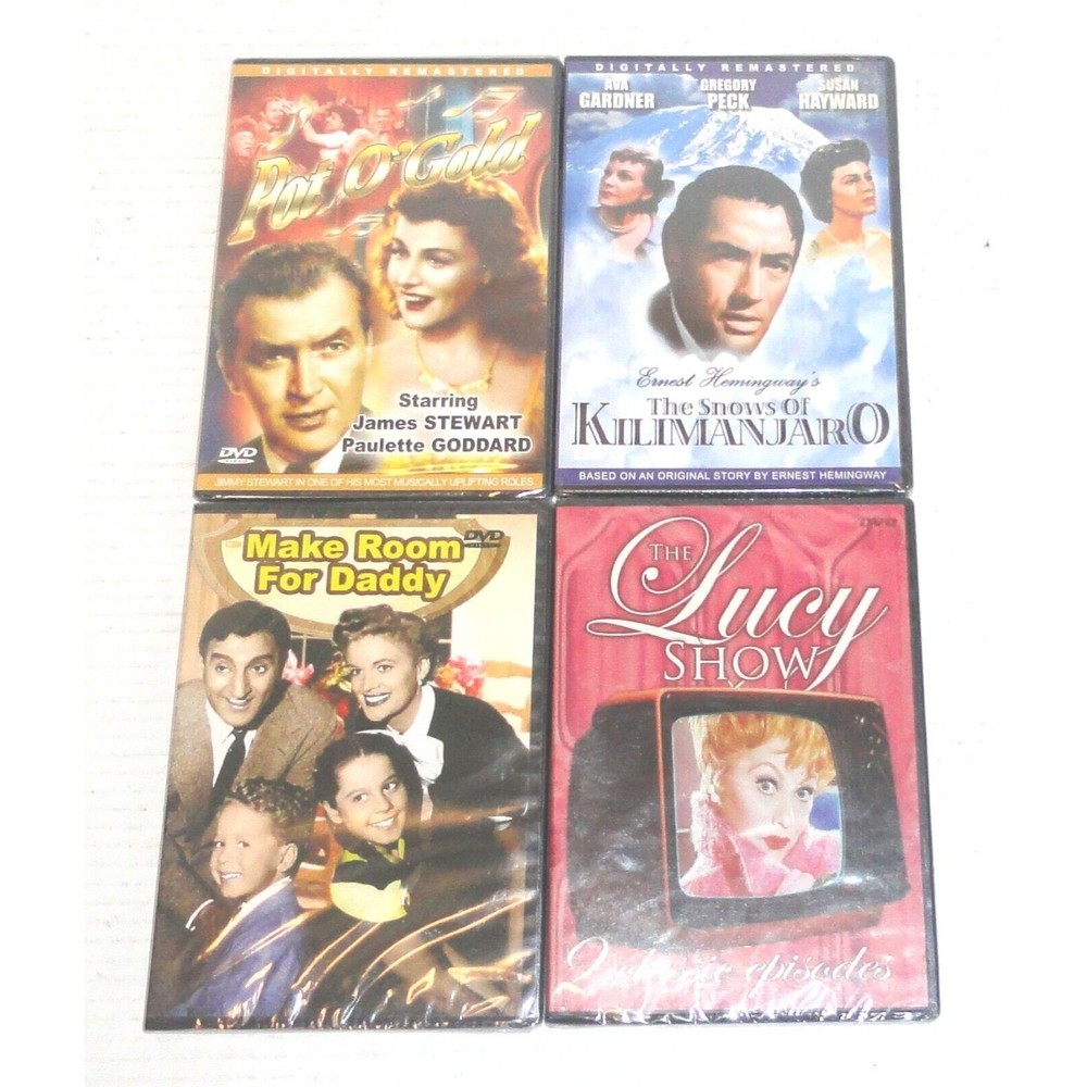 The Lucy Show, Pot O' Gold, The Snows of Kilimanjaro, Make Room For Daddy DVD's